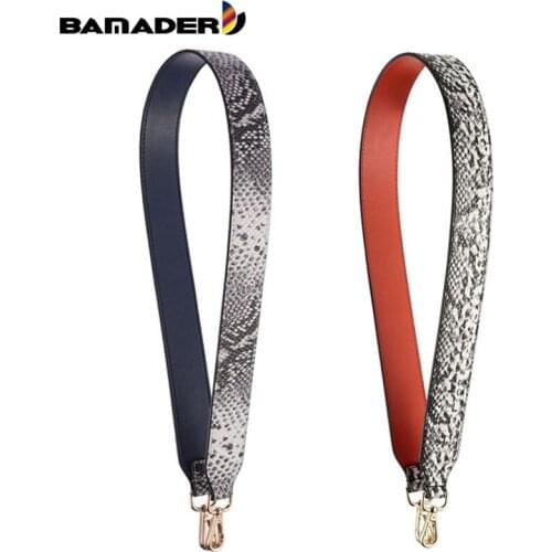 Genuine Leather Bag Strap 2020 New Hot Multicolor Snake Pattern Bag Strap High Quality Detachable Shoulder Bag Handle 95CM