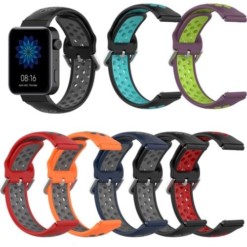 XHQ 2020 new strap18mm for Xiaomi smart watch two color silione band for Huawei smart watch 1 / honor S1 / fit wristband