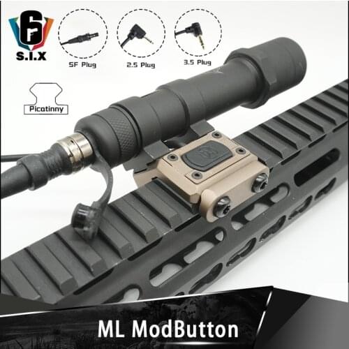 New Tactical 20mm Picatinny Rail Modlite Tail Pressure Remote Switch ModButton For Airsoft Hunting M300 M600 Weapon Scout Light