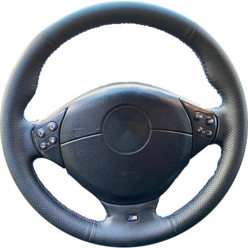 Custom Original DIY ​Car Steering Wheel Cover For BMW M Sport E36 E39 Z3 M E36/7 /artificial Leather Braid For Steering WheeI