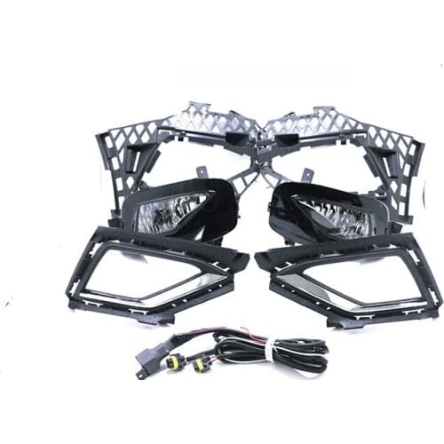 Osmrk Front bumper light Front fog lamp+fog lamp cover for Volkswagen 2017