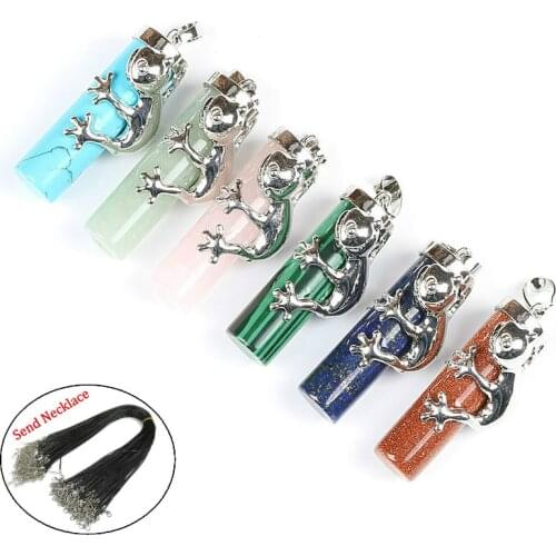 Natural Stone Frog Shaped Crystal Necklace Pendant Mens and Womens Jewellery DIY Jewelry Accessories New Year Gifts Necklaces