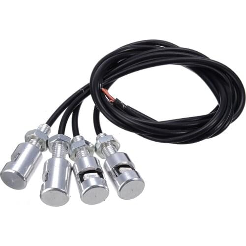 Universal 2pcs Motorcycle Car LED SMD License Plate Screw Bolt Light Lamp Bulb 12V Auto Scooter Bulb Silver Color