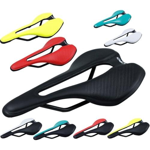 1pc EC90 Bicycle Saddle Comfort Road MTB Mountain Bike Cycling Saddle Seat Cushion Bike Leather Saddle Pad Multicolour Bike Part