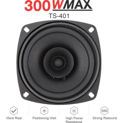 1pc 4 Inch 300W Car Coaxial Speaker Vehicle Door Auto Audio Music Stereo Full Range Frequency Hifi Speakers Loudspeaker For Car