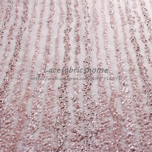 1yard New fashion style gold/beige/gray/wind/green/dark pink heavy beads on netting embroidery wedding dress lace fabric 120cm