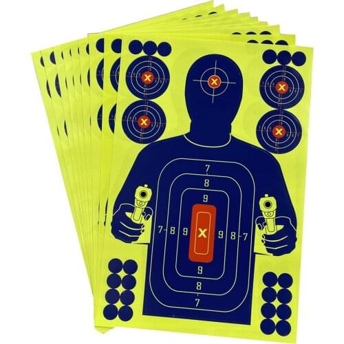 10 Pack 12"x18" Shooting High Visibility Gun Shots Paper Target