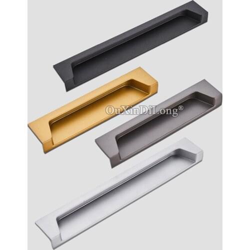 Designed 10PCS European Embedded Hidden Cabinet Door Handles Cupboard Wardrobe Kitchen Drawer Bookcase TV Cabinet Pulls Handles