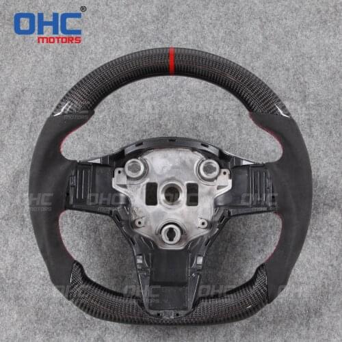 100% Real Carbon Fiber Steering Wheel compatible for Tesla Model 3
