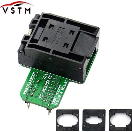 2020 RT-BGA169-01 V2.2 EMMC Seat EMCP153 EMCP169 Socket for RT809H Programmer 11.5*13mm Add more 3 pcs Matrix