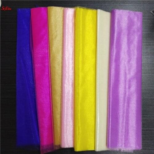 5pcs Tulle Roll Fabric Organza Floral Wrapping Wedding Party Decoration Spool DIY Crafts 48CM * 5M 7ZSH800