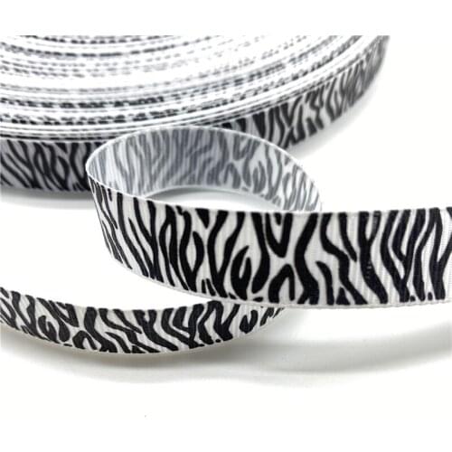 5Yards 15mm Grosgrain Ribbon Leopard Pattern For Christmas Wedding Decoration DIY Sewing Handmand Craft Accessories #01
