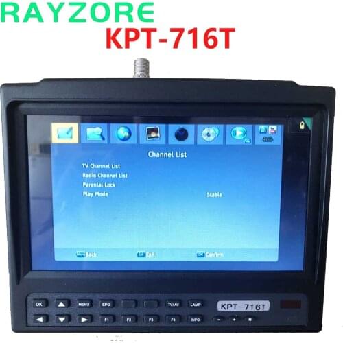 KPT-716T DVB-T2/C Satfinder Full HD Digital Satellite TV Receiver Finder 7" IPS Protable HD DVB-T2 & HD Sat Finder VS KPT-268AH