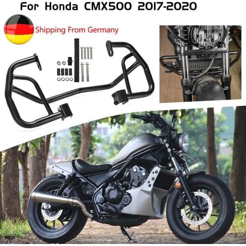 Motorcycle Black Engine Guard Crash Bar Frame Protector For Honda Rebel CMX 500 2017 2018 2019 2020 2021 CMX500 Accessories
