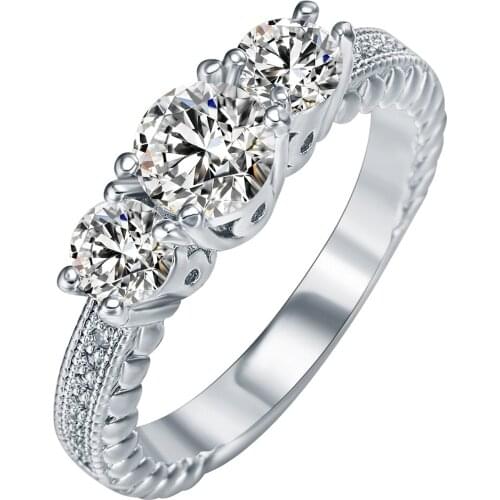 Hainon New Classic Love Womens Rings Green White AAAA CZ Zircon Wedding Engagement Ring Jewelry Black Gold Color Ring