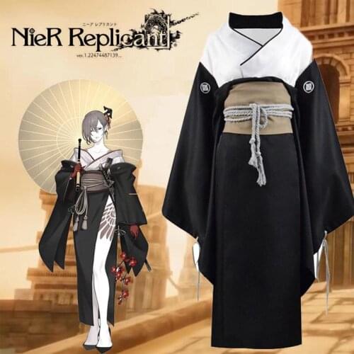 Game NieR Re[in]carnation Assassin Cosplay Costumes Kimono Coat Top Waistband Accessories Full Set Women Girls Outfits Halloween