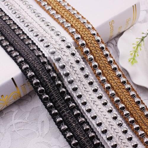 1 Yard 3cm Polyester Acrylic Woven Ribbon Trim Creamy Lace Fabric Sewing Accessories Ribbon Sewing Lace For DIY Material Apparel