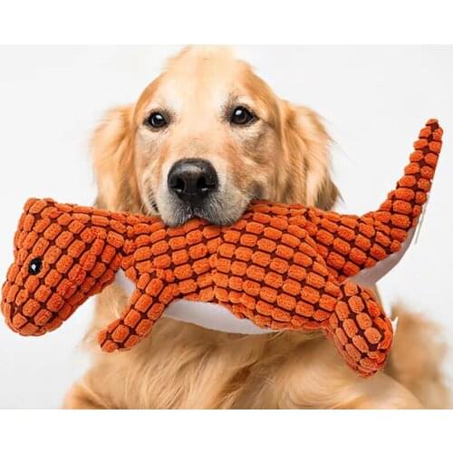 Pets dog chew stuffed funny dinosaur shape cats corn wool vocal toy apply to training exercise simulation animal chihuahua toys