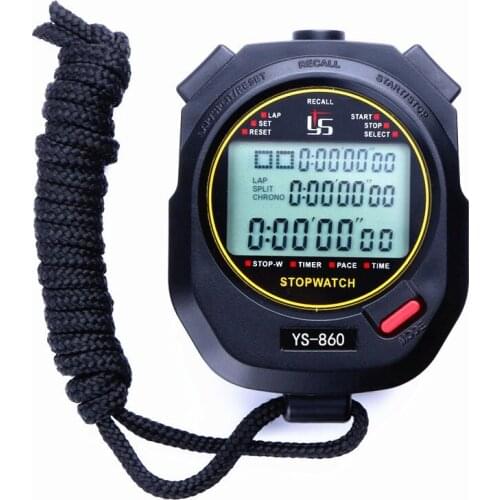 Multifunctional Track and Field Running Electronic Stopwatch YS-830 Three Rows 60 Channels Electronic Stopwatch Timer