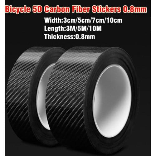 Bike Stickers Bicycle Frame Protection Tape Surface 5D Carbon Fiber Anti-scratch Bicycle Protective Film Tools Cycling Protector
