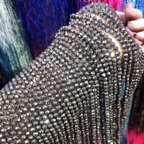 Small Beads Natural Stone Beads Natural Chalcopyrite 2,3,4mm Section Loose Beads for Jewelry Making Necklace DIY Bracelet