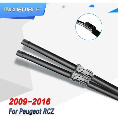 INCREDIBLE Wiper Blades for Peugeot RCZ Fit Push Button Arms 2009 2010 2011 2012 2013 2014 2015 2016