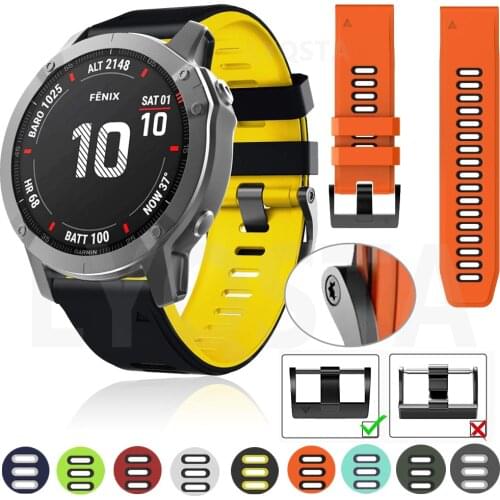 Official same paragraph Straps Garmin For Fenix 6 6X 6S Pro/5S 5X 5 Plus 3HR 935 Silicone Band Release quick Watchband 22 26mm