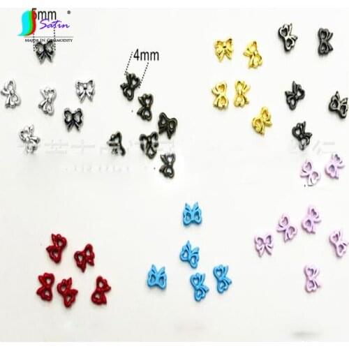 200pcs Wholesale 4mm Color Mini Super Small Bow Metal Buckle DIY Handmade BJD Doll Dress Skirt Decoration Accessories Buttons