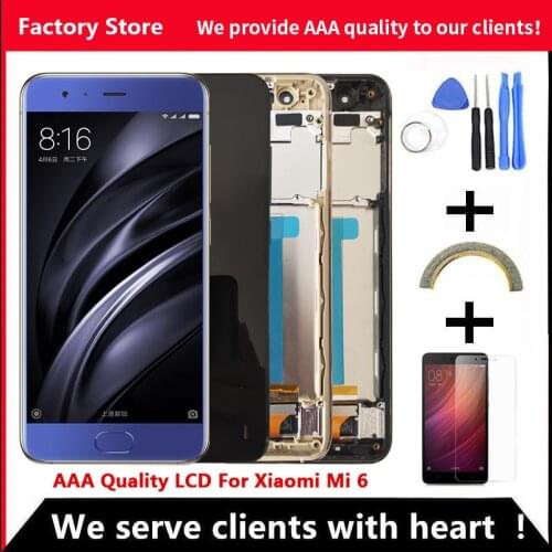 AAA Quality LCD For Xiaomi MI 6 LCD With Frame Display Screen For Xiaomi MI6 LCD With Fingerprint Screen Display