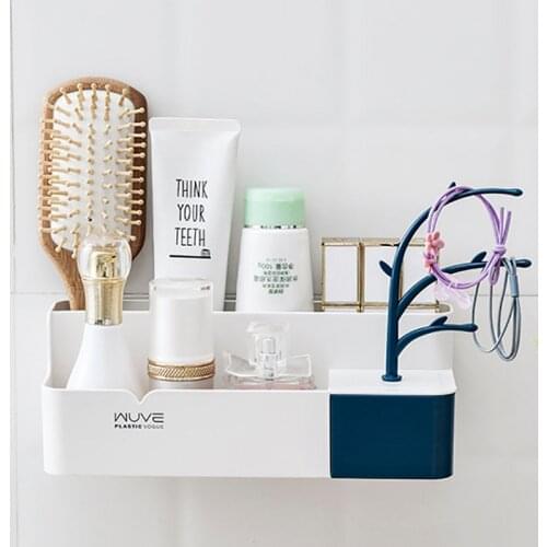 Bathroom Shelf Shower Caddy Rack Organizer Wall Mount Towel Storage Perforation-Free Bathing Wall Toilets Bathroom Accessories