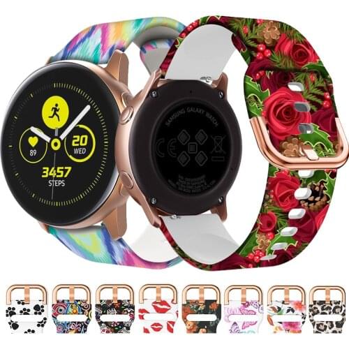 Soft Silicone 20mm WatchBand Strap For Samsung Galaxy Watch Active 2 40/44 42mm Smartwatch Wristband For Huawei GT 2 42mm Correa