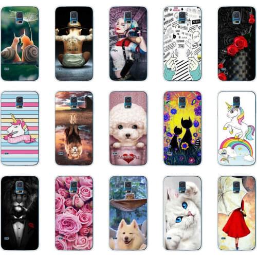 Silicone case For Samsung Galaxy S5 Case phone Cover For Samsung S5 Neo Case Capa For Samsung S5 i9600 SM-G900F painting bag