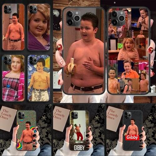 Gibby From ICarly Transparent Phone Case Cover Hull For iphone 5 5s se 2 6 6s 7 8 12 mini plus X XS XR 11 PRO MAX black tpu