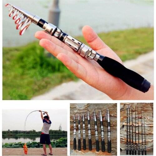 Rod Super Hard Mini Fishing Rod 1m-2.3m FRP ice fishing Rod rivers and lakes fishing Equipment Practical Tool
