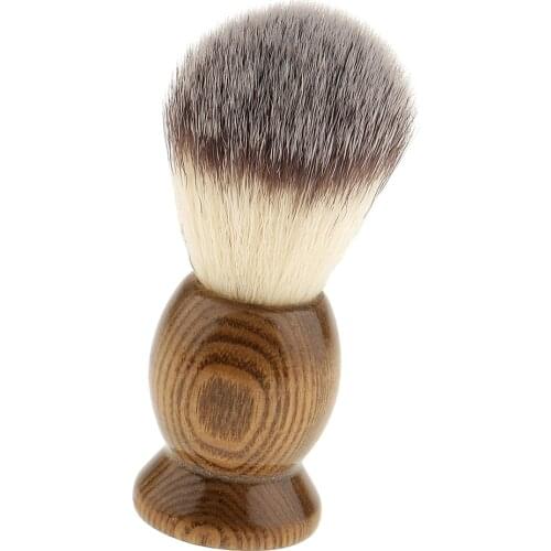 High Quality Salon Barber Mens Shaving Brush Wood Handle Synthetic Hair Professional Salon Tool for for Shaving Razor