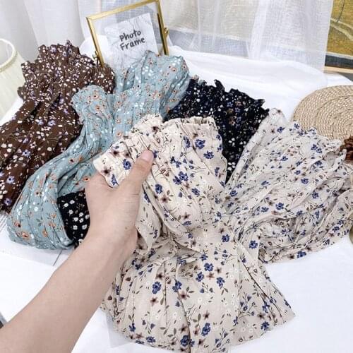 Floral Print Long Maxi Skirt Women Fashion 2021 Summer High Waist Pleated Skirt Female Boho Holiday Chiffon Skirt Sun