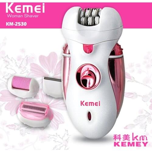 4 in 1 lady epilator depilador women shaver hair trimmer electric removal callus remover kemei female shaving machine razor