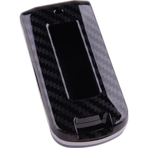 Car Hard Key Fob Case Shell Cover ABS Plastic Carbon Fiber Style fit for Mitsubishi Outlander Lancer ASX Mirage RVR
