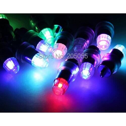 100pcs/lot Mini LED party Light Paper Lantern Balloon Lamp Floral for Wedding Xmas decoration waterproof-Color changing