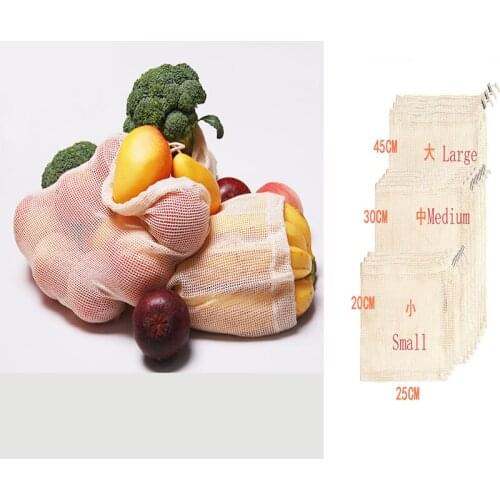11 for one set 2018 Mesh Net Turtl Bag String Shopping Bag Reusable Fruit Storage Handbag Totes New reusable produce bags