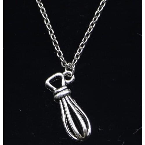 20pcs Fashion Necklace 13x10mm eggbeater whisk kitchen cooking Pendants Short Long Women Men Colar Gift Jewelry Choker
