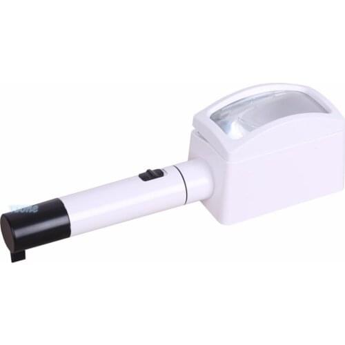 3X Rectangular Fresnel Lens Magnifying Glass LED illuminatedHand Held Zoom Stand Reading Magnifier