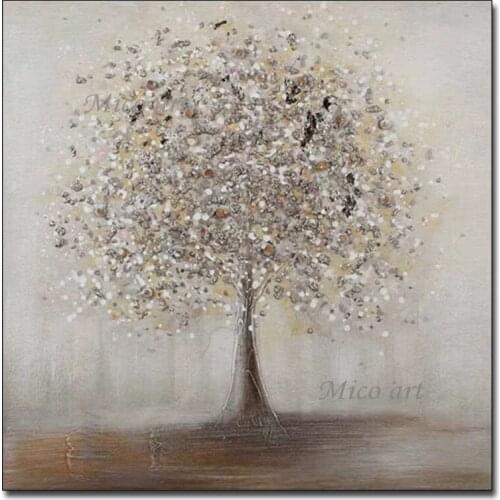 Abstract Heavy Textured Tree Hand-painted Wall Decor Oil Painting Canvas Wall Hangings Paintings Art Showpieces For Home Decor