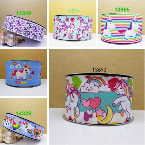 Free shipping 50 yard cartoon printed grosgrain ribbon 13210