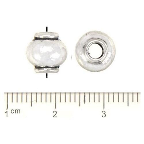 Beads DIY Beading Handicrafts Material 8mm Silver Plated Ball Smooth metal Bracelets Making Fine Jewelry Accessories 40pcs/lot