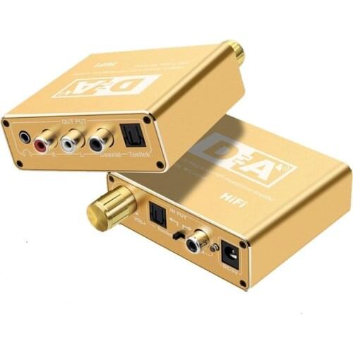 Digital To Analog Audio Converter Digital Fiber Coaxial To 5.1 Channel Adjustable 3.5mm Converter Coaxial Digital Analog Signal