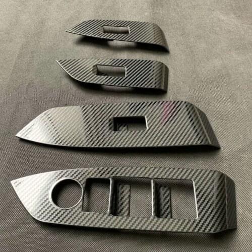 For Mazda CX-5 2017-2020 KF RHD Car Window Lift Switch Armrest Panel Adjust Cover Trims Strips Garnish Decoration Accessories