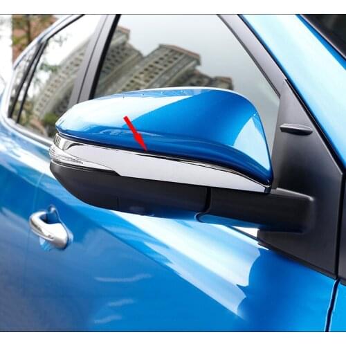 For Toyota Highlander Kluger 2014 2015 2016 2017 ABS Chrome Car Rearview mirror decoration strip Cover Trim Car Styling 2pcs