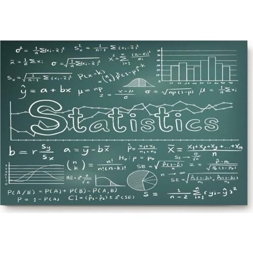 Statistics Formula Math Equation Blackboard Statistical Table Non Slip Backing Accessory Sets Floor Carpets
