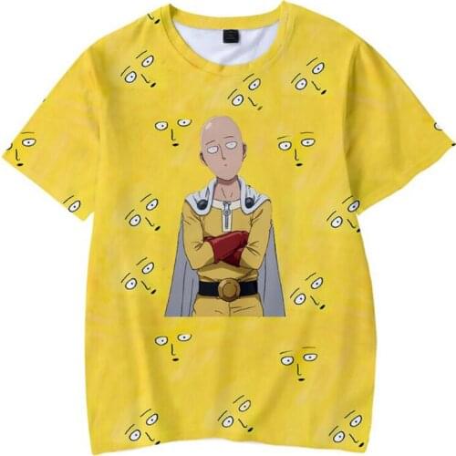 Anime One Punch Man 3D Print Short Sleeve T-shirt for Boys and Girls Casual Tees Streetwear Hip Hop Tshirt Children Kids Clothes